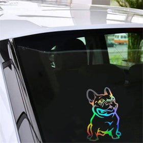 French Bulldog Sticker Car Window Motorbike Windscreen Laptop Vinyl Decal Gift Die Cut Decals Latop Window Glass Vinyl Sticker