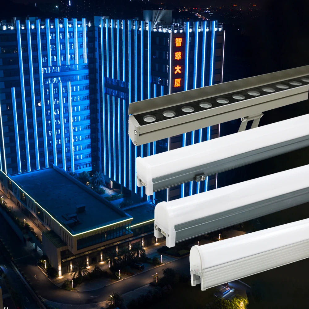 BuILding Landscape Dream Color Addressable Slim 12W 12V 24V DMX RGBW RGB Tube Led Linear Light Bar