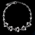 Sterling Silver 5*5mm Semi Mount Bracelet Empty Support Blank Claw Setting S925 Mountain Base Holder Without Stone Inlay for DIY
