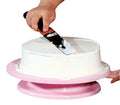Simple Home Kitchen Round PP Cake Turntable Stand with Rotating Platform Dishwasher Safe & Eco-Friendly Disposable