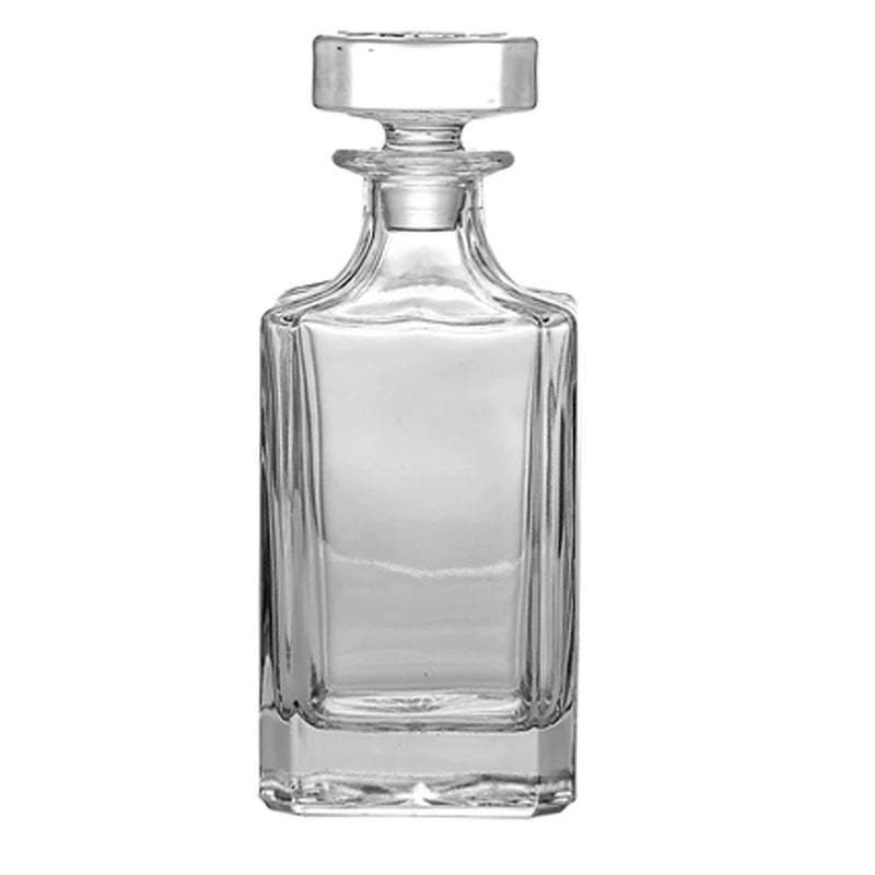 Wholesale 25 oz Square Plain Glass Whiskey Decanter for Sale