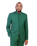 Mens Formal Suits Indian Style Stand Collar 4 Buttons Single Breasted Blazer With Pants Wedding Groom Best Man Business Sets