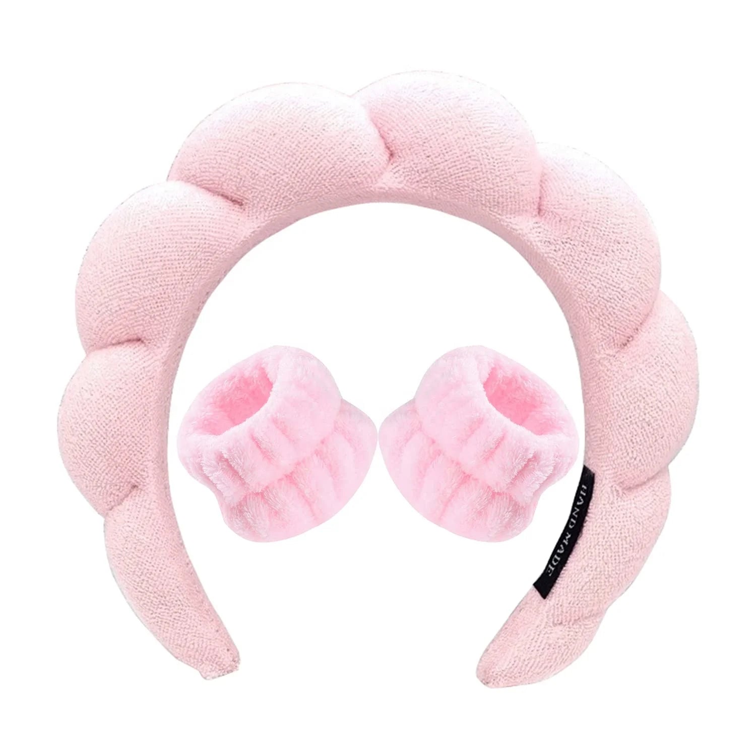 Sponge Headbands Padded Soft Hairband With Wristband Set for Women Fashion Hair Hoop Non Slip Thick Thin Headwear with Wristband