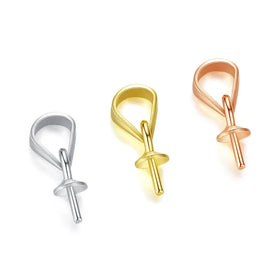 Sterling Silver Peg Bail Pendant Connectors 925 Pin Bail 53390