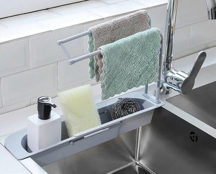 Kitchen Organizer Tools Sponge Storage Rack Basket Wash Cloth or Toilet Soap Shelf Organizer Sink Organizer Shelf