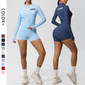 Hot Sale Women's Winter Yoga Sets Long Sleeve Gym Training Sets Yoga Jacket Fitness Sports Shorts Sets