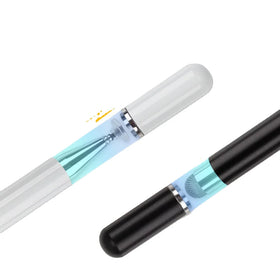 Highly Sensitive 2-in-1 Multi-Function Touch Pen Metal Dual-Headed Magnetic Case Disc Pen Pull-Out Cover Customizable Colors for