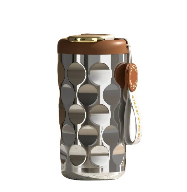 New Arrival Portable Vacuum Flask Smart Stainless Steel Water Bottle Ceramic Coating LED Displayed Insulated Handle 410ml 6-12