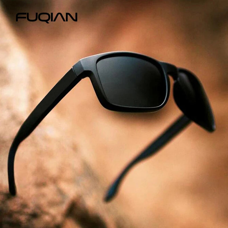Classic Vintage Square Sunglasses Men Women Stylish Green Black Blue PC TAC Lenses Polarized UV400 Protection Outdoor Sports