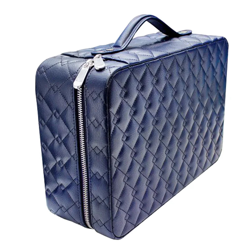 Large Women Portable Jewelry Organizer Box Customized Travel Handle Watch Multi - Layer Jewelry Suitcase