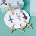 Top Icy Trendy Cross Pendants Collection Cross Necklace  Iced Out Diamond Charms Brass 18K Gold Plated + 5A CZ