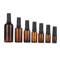 Wholesale 5ml 10ml 15ml 20ml 30ml 50ml 100ml Amber Glass Serum Pump Spray Bottle with Black Cover Cap