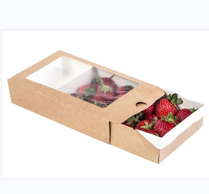 Custom Food Package clear Plastic Strawberry Packing Boxes With Sleeve