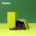 Tianhui Custom Metal Tea Packaging Cans Square Mini Tea Tin Can Small Tea Pot Sealed Storage