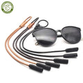 Wholesale Retro Adjustable Cowhide Genuine Leather Sunglasses Lanyard Neck Cord Strap Glasses Rope Eyeglasses Chain for Men