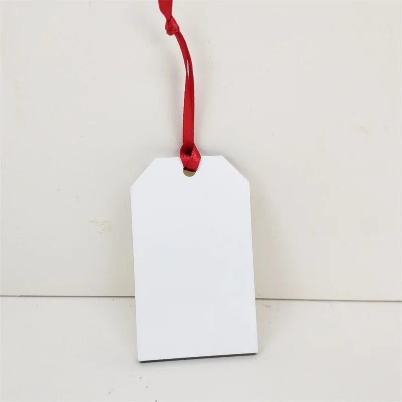 Double Sided Printing Ornaments Xmas Tag Decoration Sublimation MDF Christmas Ornaments