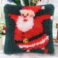 Custom DIY Rug Kits Crocheting Rug Santa Cushion Latch Hook Pillow Cushion Cover for Sofa  Christmas Decor