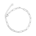 Silver Plated Stainless Steel Adjustable Open Cuff Chain Bracelet Custom Design Women's Fashion Jewelry Gift