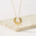 Fashion Star Sun Pendant Necklace Snake Chain Nickel Free Jewelry Women Custom 18K Gold Plated Waterproof Titanium Stainless