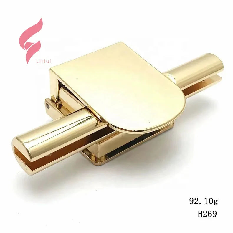 Lihui High Quality Zinc Eco-friendly Lead Free Nickel Free Bag Push Lock Closure Turn Lock Customizable Colors Custom Logo DIY