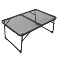 Portable Double Layer BBQ Table Modern Outdoor Design Foldable Plastic Camping Table Durable Feature