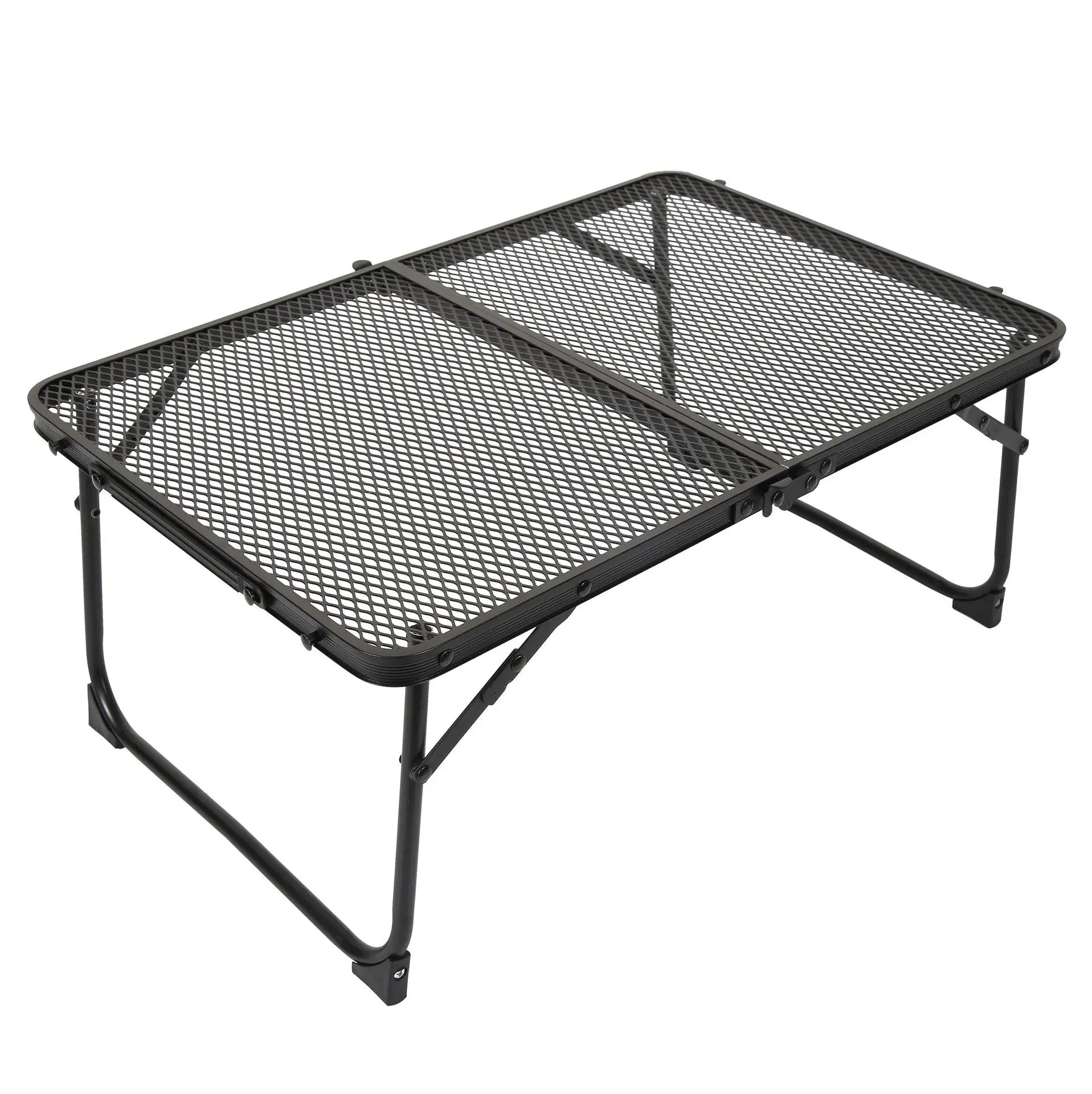 Portable Double Layer BBQ Table Modern Outdoor Design Foldable Plastic Camping Table Durable Feature