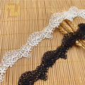 Water-Soluble Embroidered Polyester Silk Wave Barcode Lace Ornaments Mesh Dresses Clothing Accessories with Applique for Bags