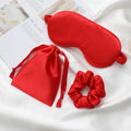 Hot Selling Satin Silk Sleep Set with Elastic Straps Knit Eyemasks and Scrunchies for Sleep and Relaxation