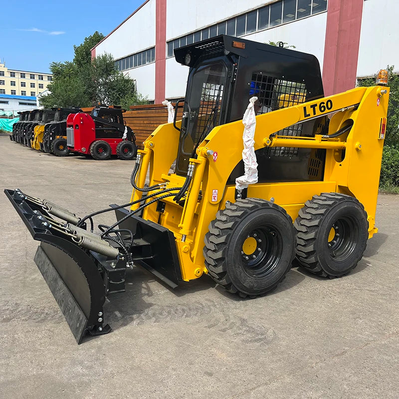 Factory Price New Mini Skid Steer Loader 850kg LT60 Skid Steer Track Loader with Snow Blower Attachment