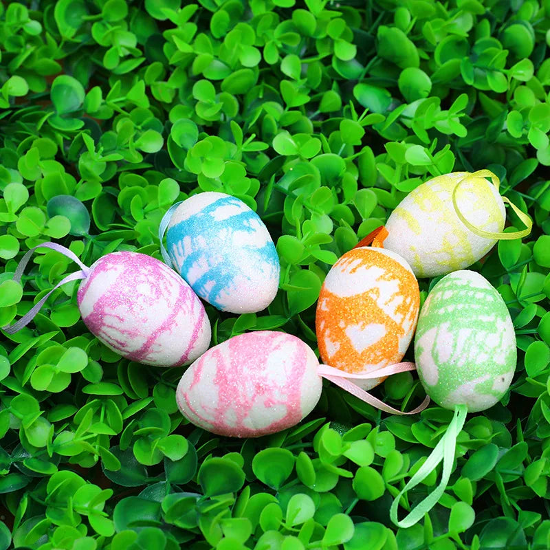 Wholesale Hot Sale Craft Multi Colors 6pcs New Design Gift Easter Eggs for Children Painting