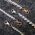 Meetee H-J495 Lady Handbag Acrylic Transparent Pearl Chain Strap Bead DIY Resin Bag Chain