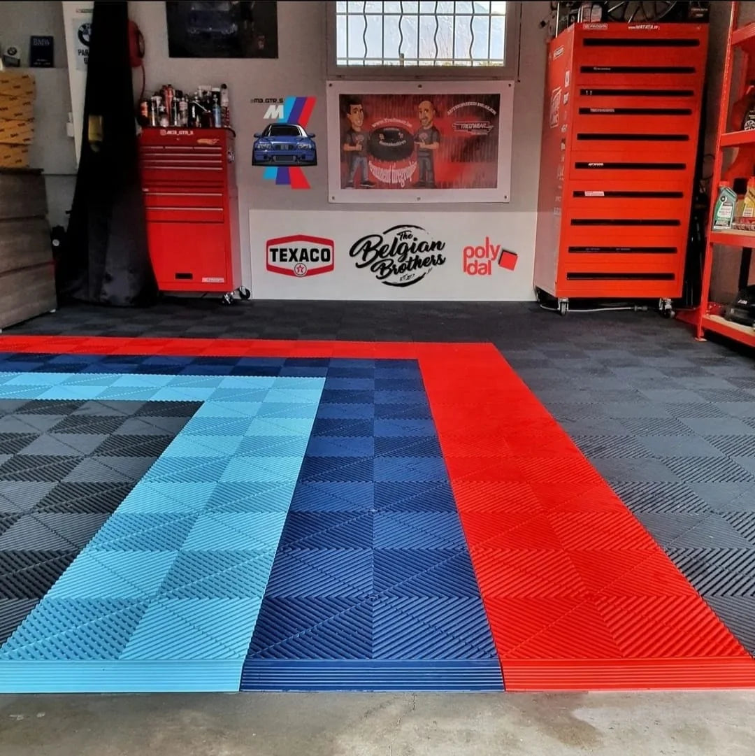 25 Years Life Service Click Lock Interlocking PP Garage Floor Tiles Vinyl Flooring Indoor