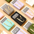 Custom LOGO Luxury Drawer Jewelry Box Sliding Paperboard Drawer Ring Earrings Necklace Jewelry Gift Packaging Box With Handle