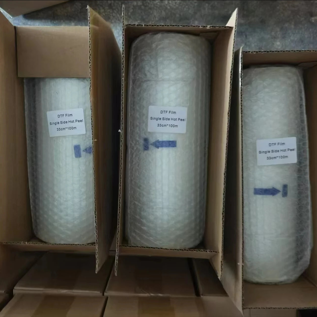 DTF PET Film Roll 13 Inch*328 FT Single Matte Hot Cold Peel DTF A2 Roll Pet Film 60cm for DTF Printer Digital Printing Machine