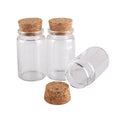 Wholesale Small Empty Glass Bottles Decorative Flower Vase Mini Shape Glass Jars with Cork for Wedding