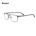 Boyarn High End Custom Painting Italian Eye Glasses Frames Air Titanium Eyeglass Optical Ce for Men Eyewear