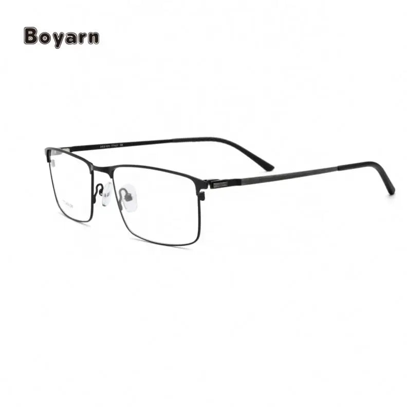 Boyarn High End Custom Painting Italian Eye Glasses Frames Air Titanium Eyeglass Optical Ce for Men Eyewear