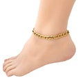 2021 Trendy Women Stainless Steel Foot Jewelry 18K Gold Plated Chain Anklet Minimalist Gold Figaro Anklet Bracelet