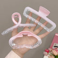 Trendy Fashion Strong Holder Hair Accessories Pink Gradient Hair Clips for Women Thick Hair