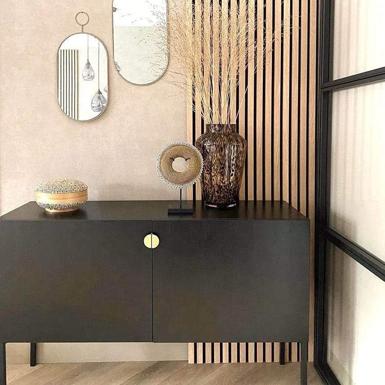 Eco-friendly Environmental Grade E0 Wooden Slats Akupanel Acoustic Wall Panels Highly Effective Sound Absorption Customized