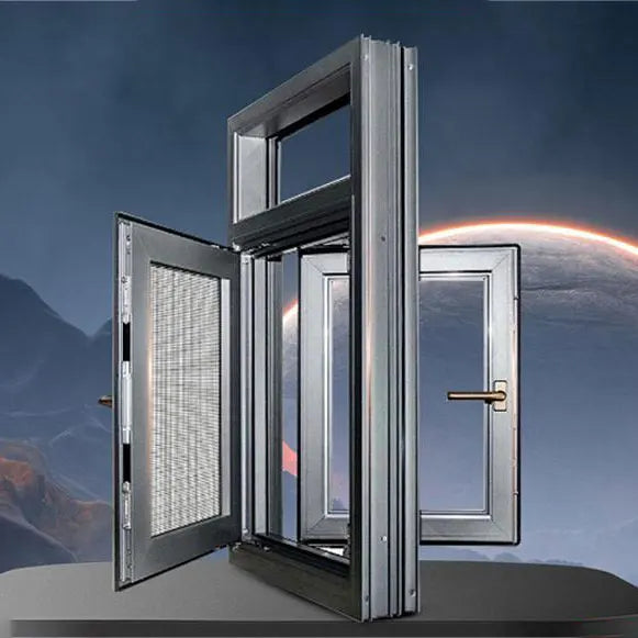 LML Modern Swing Aluminum Casement Window Lock with Impervia Insert and Extension Jamb