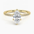18K Gold 1 Carat F VS1 Marquise Cut  Shape Igi  Lab Grown Diamond Ring