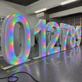 Giant 3d Marquee 3ft Battery Powered Big Number Decor for Party Decoracion Love Hotel Metal Sign Balloon Mosaic Letters Frame