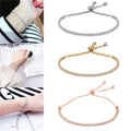 Wholesale Crystal Zircon Bracelet Jewelry Fashion Shiny Push-pull Women Bracelet for Gift