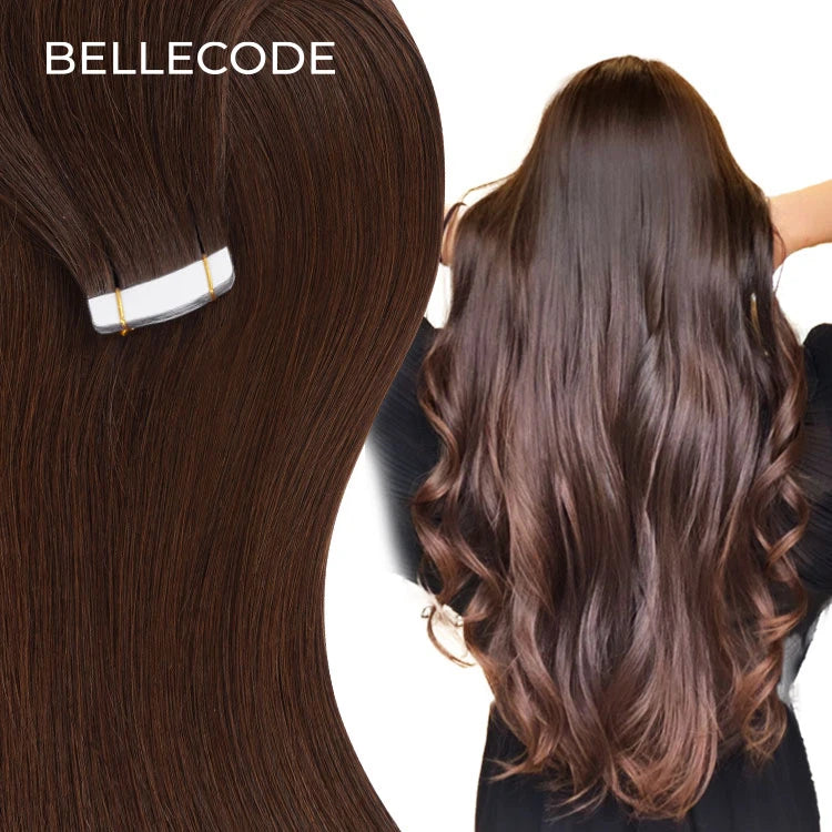 Brazilian Adhesive Tape in Hair Extensions Wholesale Factory Double Drawn 100% Human Virgin Remy Invisible Hair Extension