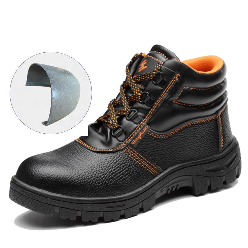 Men's Work Safety Shoes with Steel Toe and Plate Wholesale Cheap Price Winter Season Boot