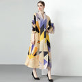 Women Clothing Dress Autumn Party Miyake Dresses Women Evening Elegance Clothing Pleated Maxi Ruffle Long Muslim Dress