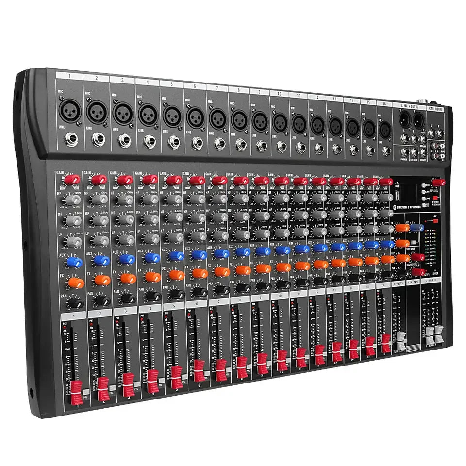OEM DX16 16 Channel Professional Audio Music Mixer Karaoke DJ Audio Mixer
