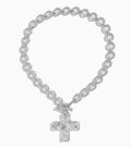 Cross Border Jewelry Personality Cross Alloy Pendant Necklace Cold Wind Clip Flat Buckle Collarbone Chain Women