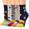 Wholesale Creative Hamburger Pizza Socks Women Casual Novelty Food Cotton Ankle Socks